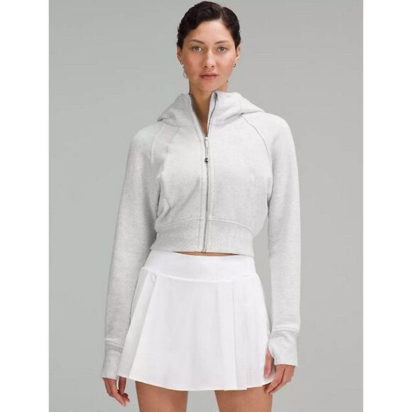 LULULEMON Scuba Full-Zip Cropped Hoodie Women’s XS-Small Core Ultra Light Grey